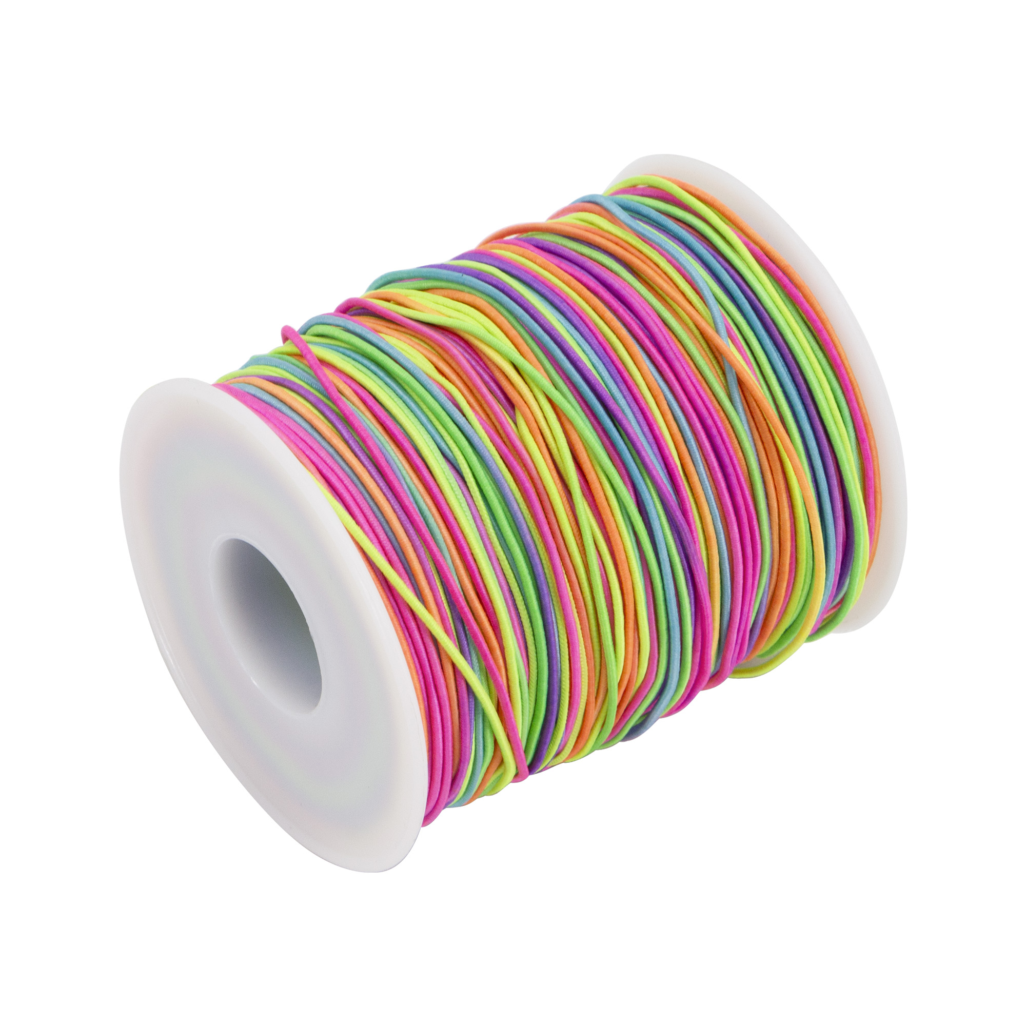 100/200/500/1000M Rainbow Elastic Cord - Round 1mm