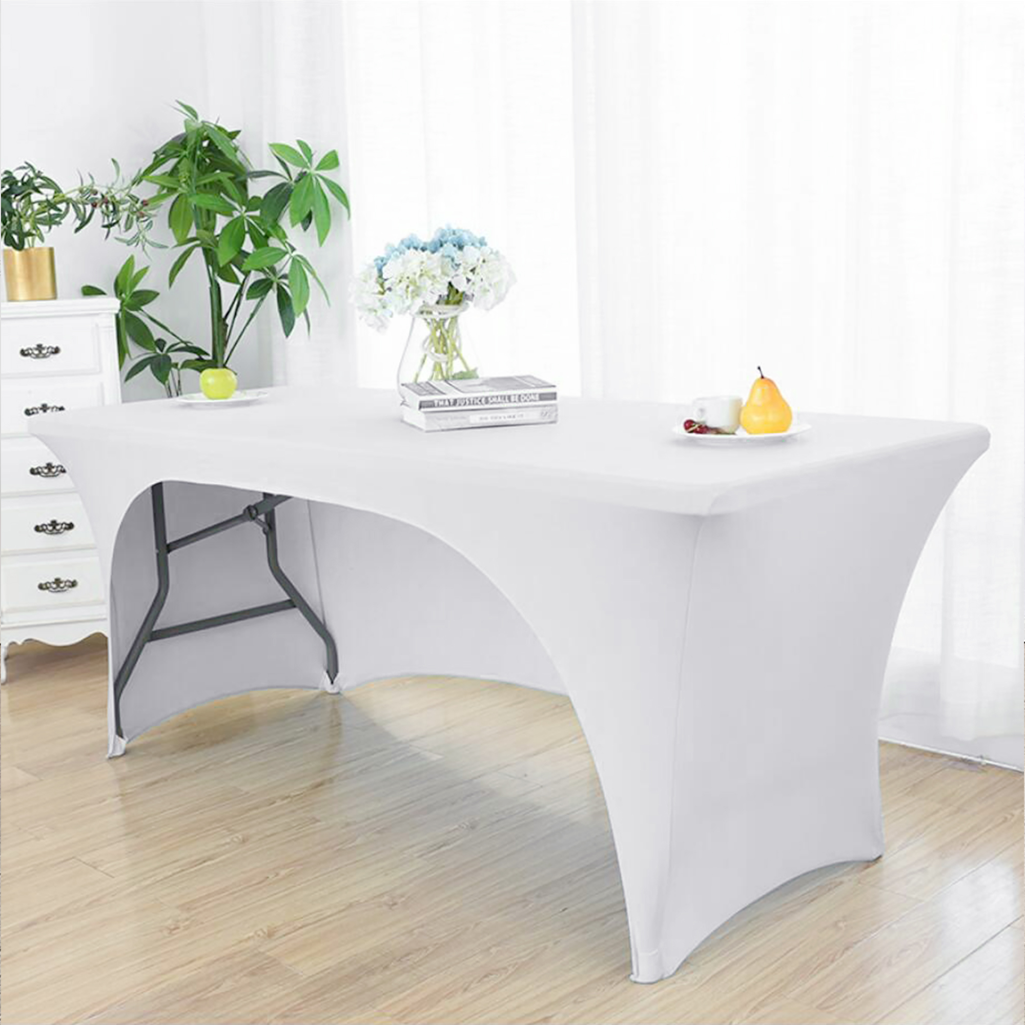 4FT Spandex Open Back Table Cover