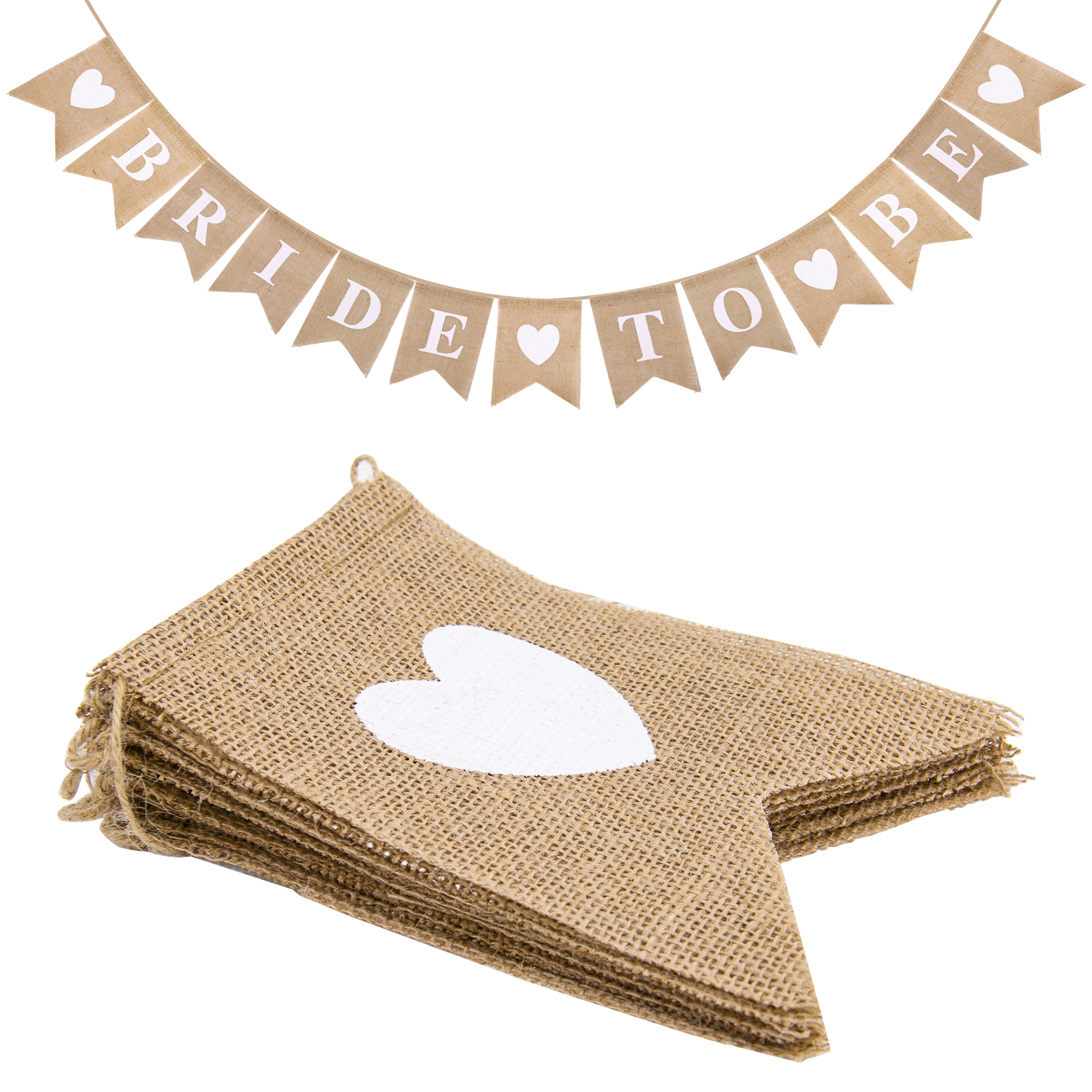 13CMx17CMx17CM Natural Jute Bunting Craft Cord Decorative