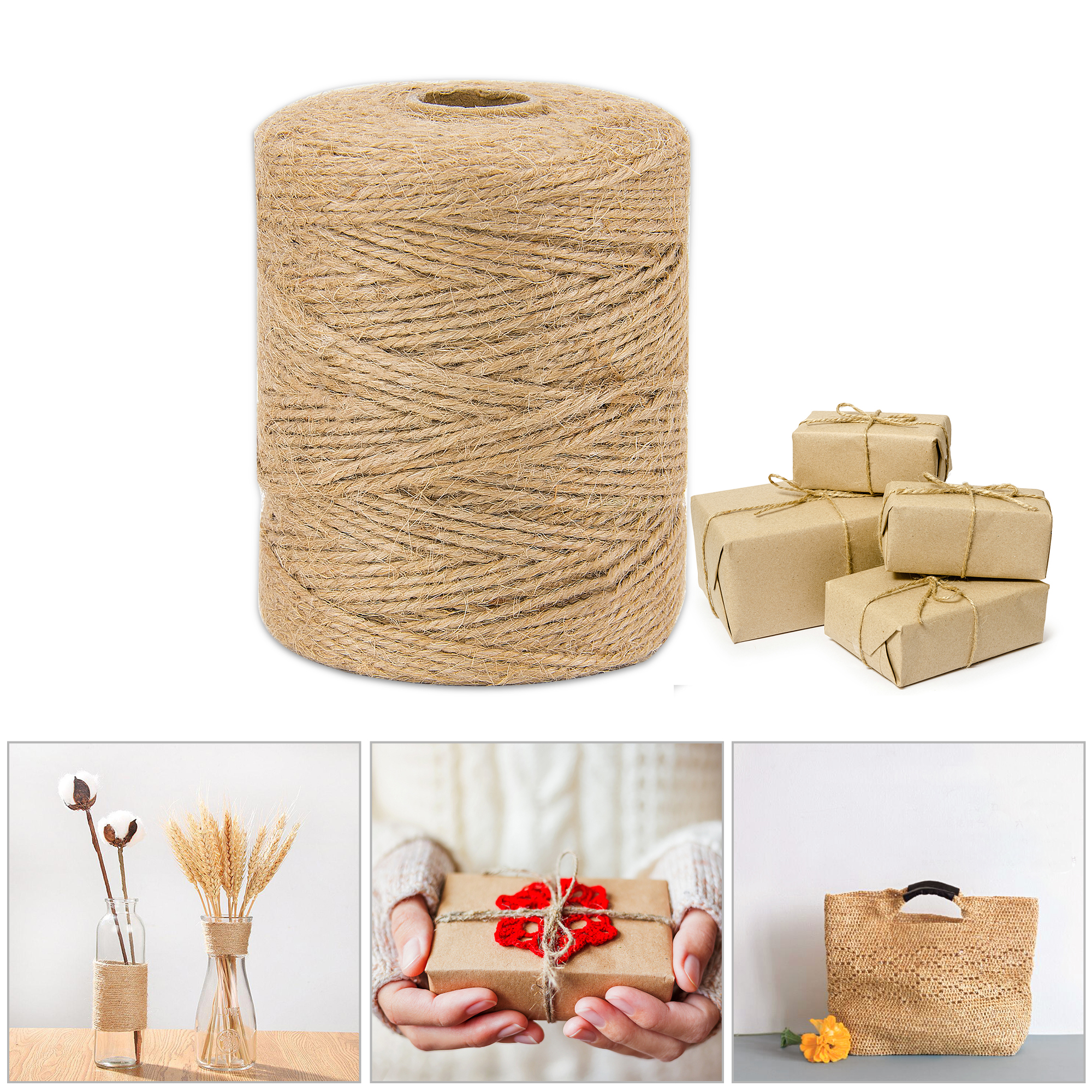 Natural Jute Twine Craft Cord Decorative String