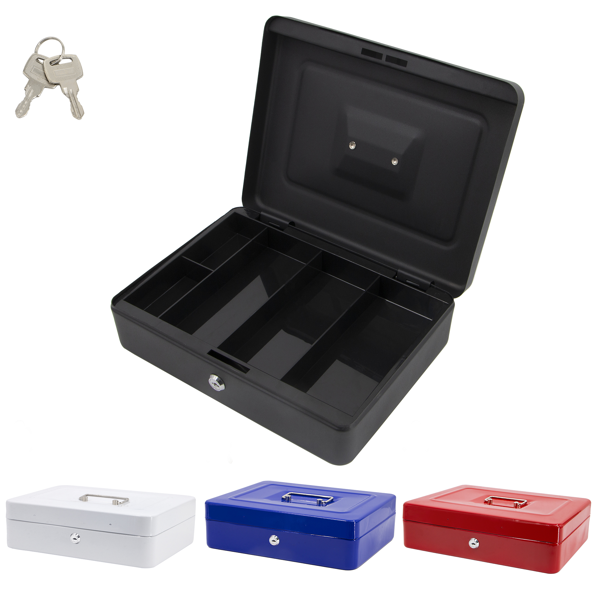 12" Cash Box with a Key Slot Lock