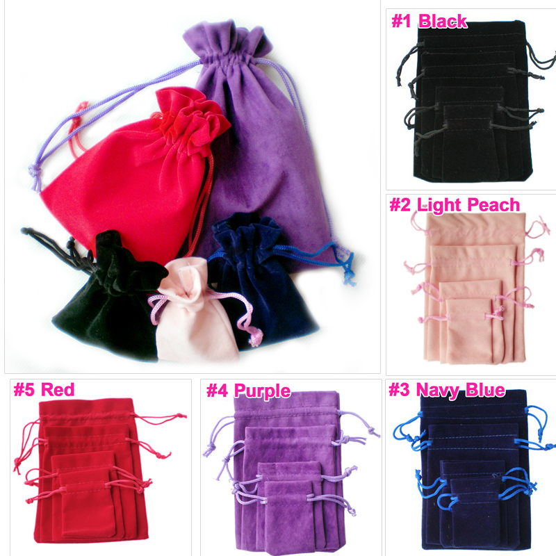 Pack of 20 10x13cm Velvet Gift Bags
