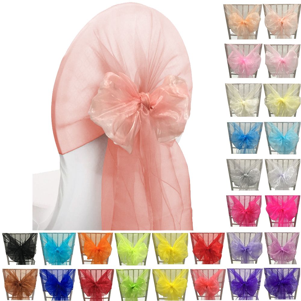 Pack of 100 65cm x 275cm Organza Chair Sash