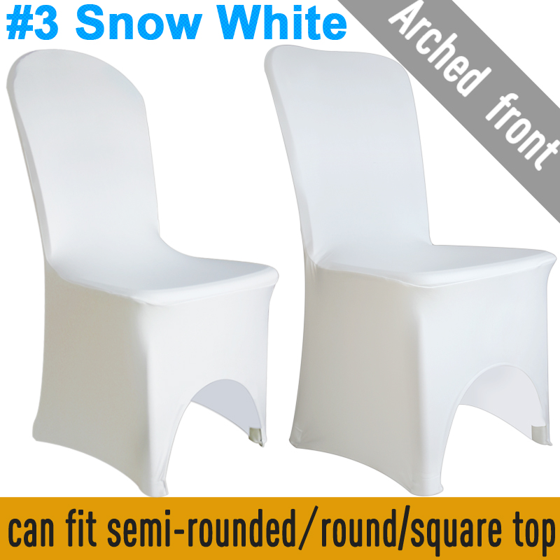 Pack of 6 Spandex Chair Covers Arched Front