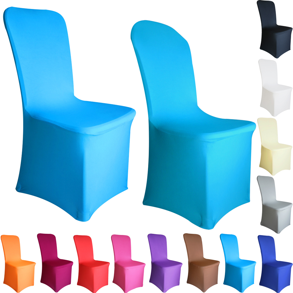 Pack of 6 Spandex Chair Covers Flat Front
