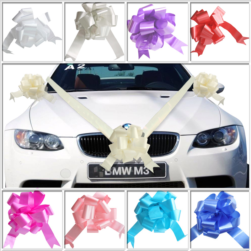 Set of 3 & 7m Wedding Car Ribbon & Bows Kit