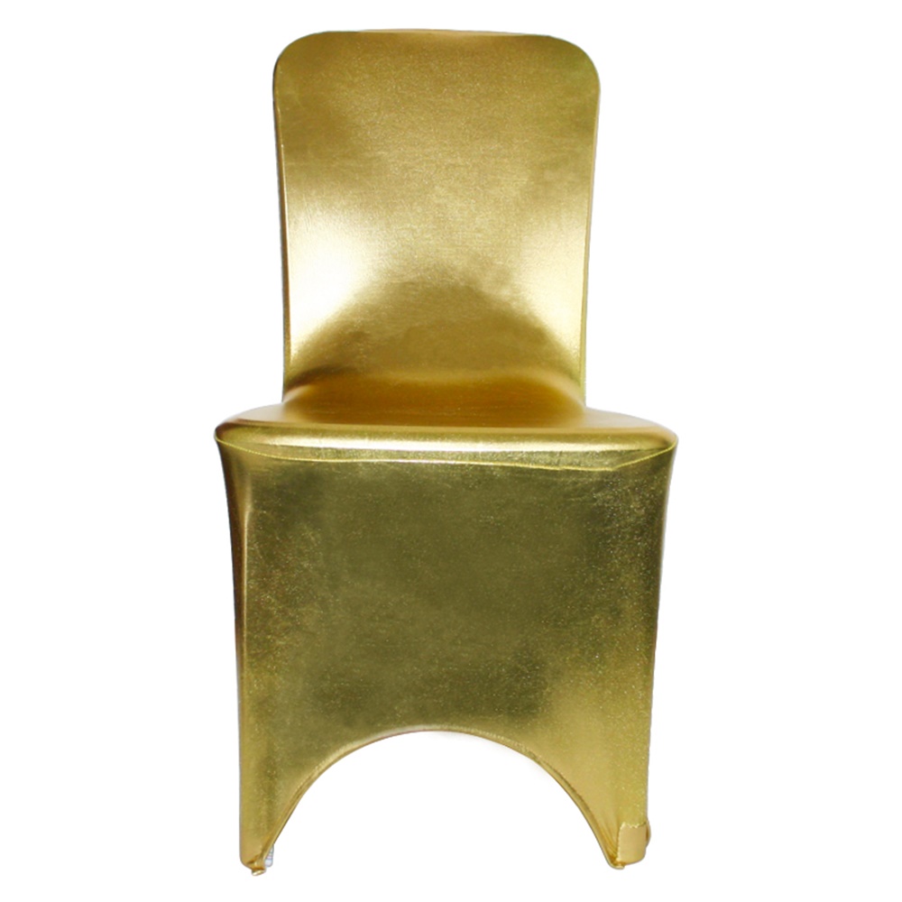 Shiny Spandex Chair Cover Arched Front