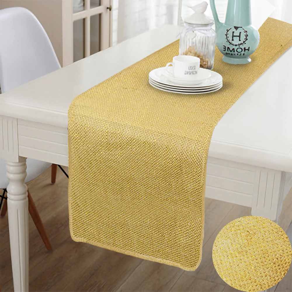 275x30cm Glitter Jute Hessian Table Runners