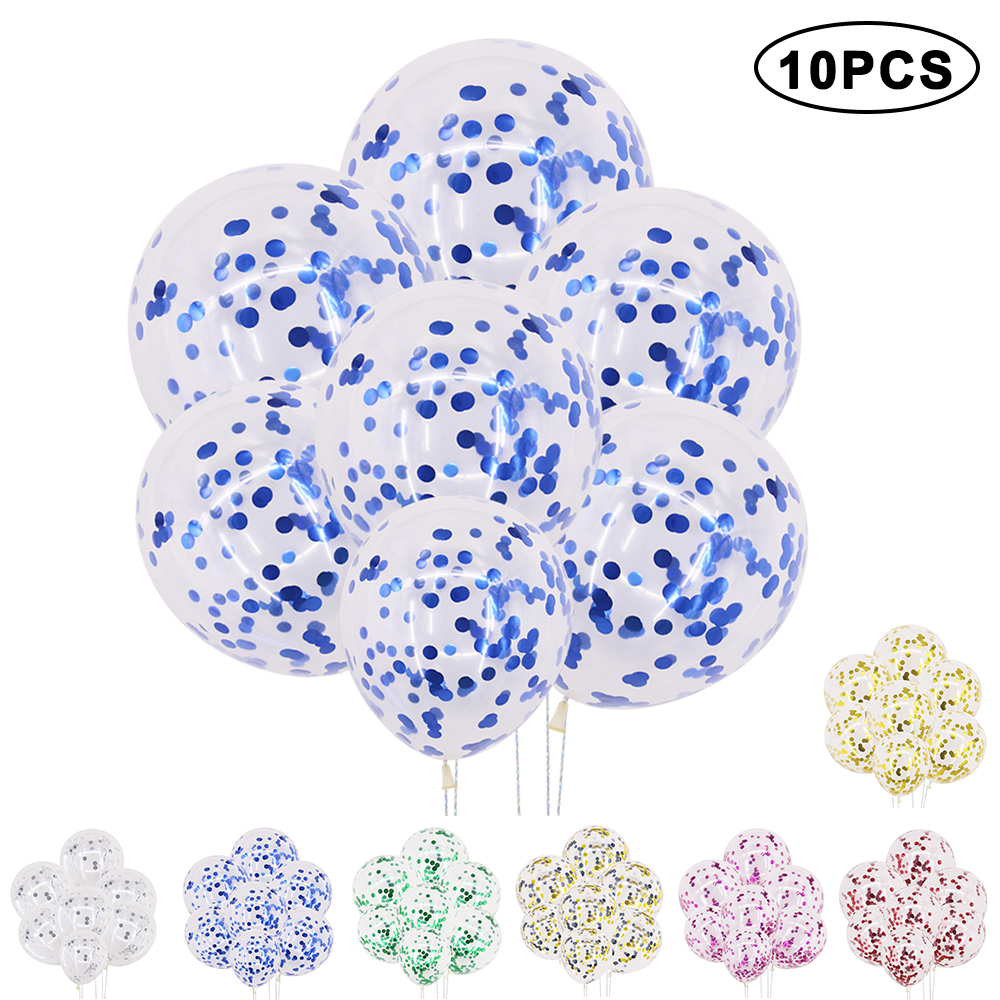 Pack of 10 12" Confetti Latex Balloons