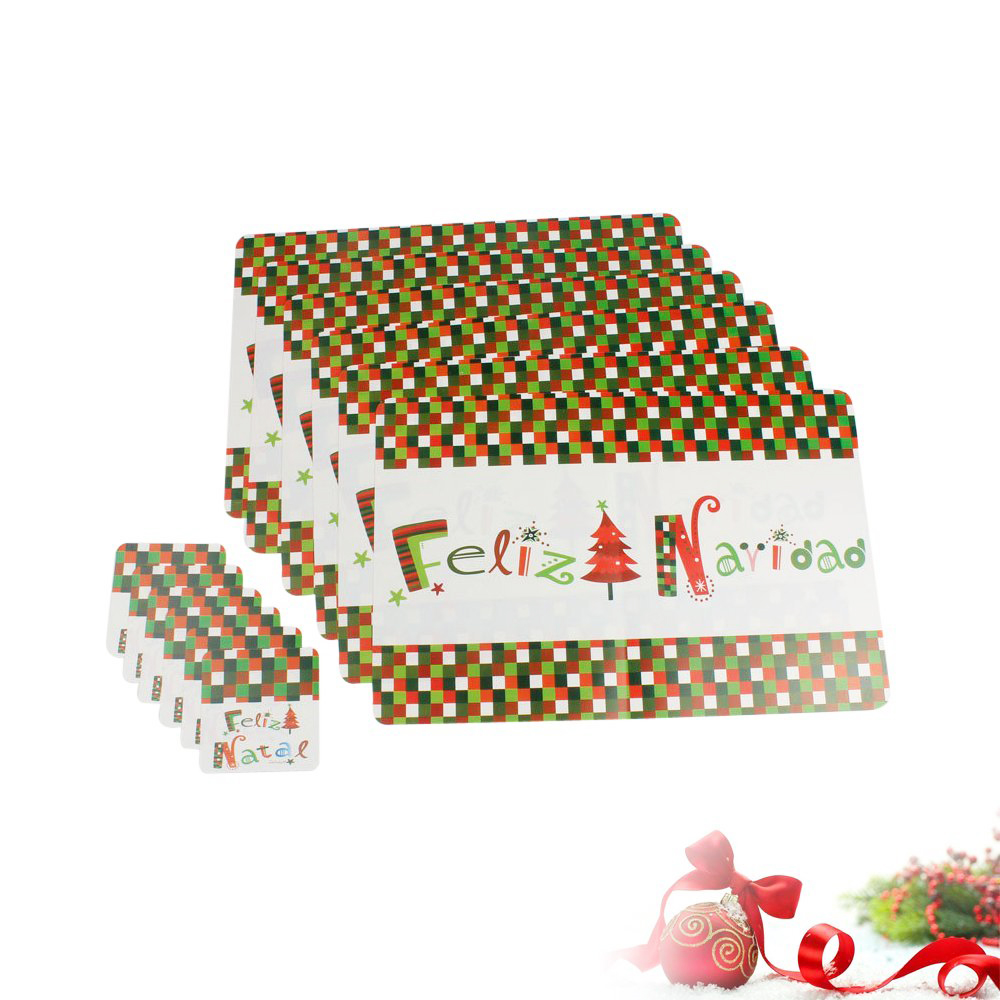 Placemats and Coasters Set - Feliz Navidad