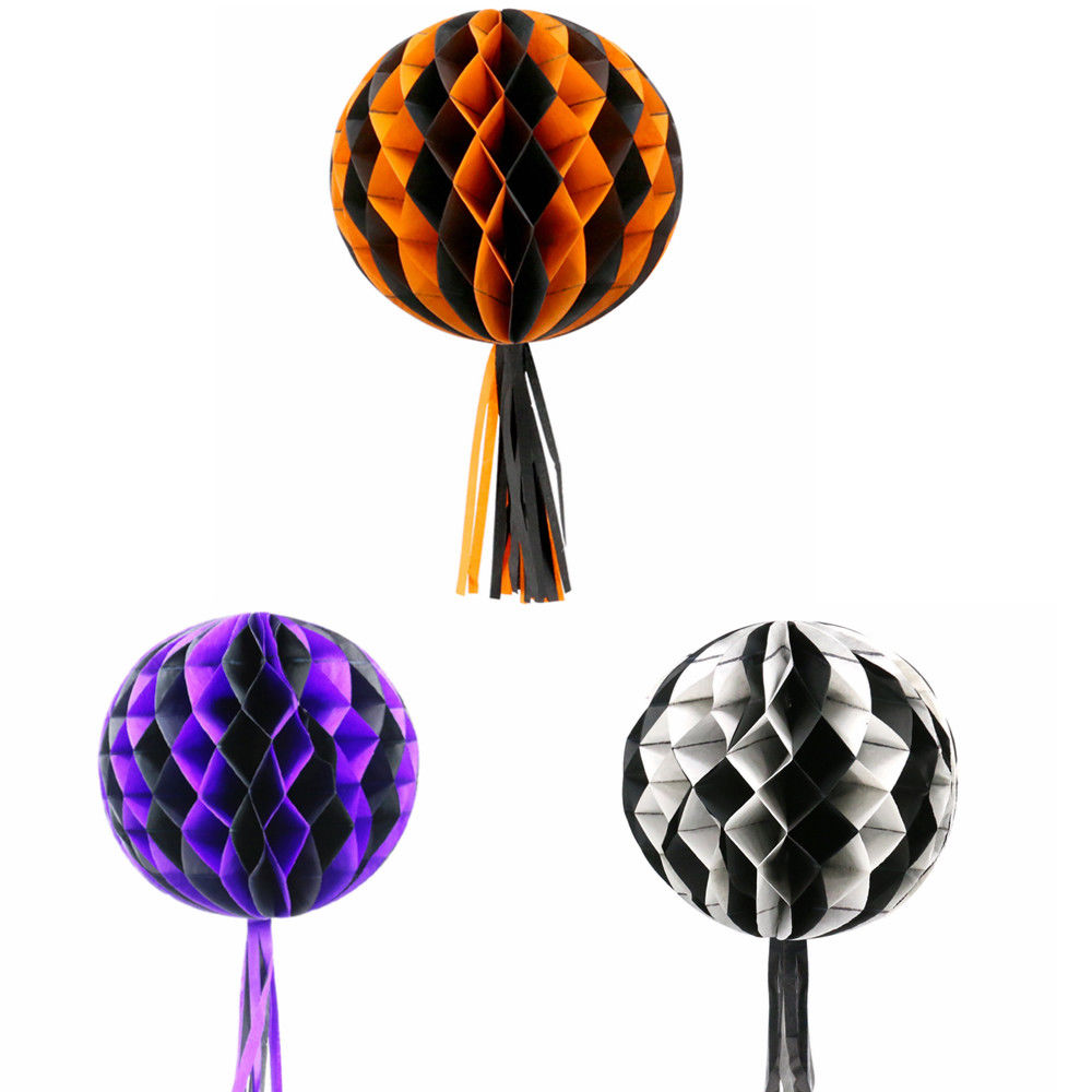 Pack of 5 Halloween Honeycomb Balls