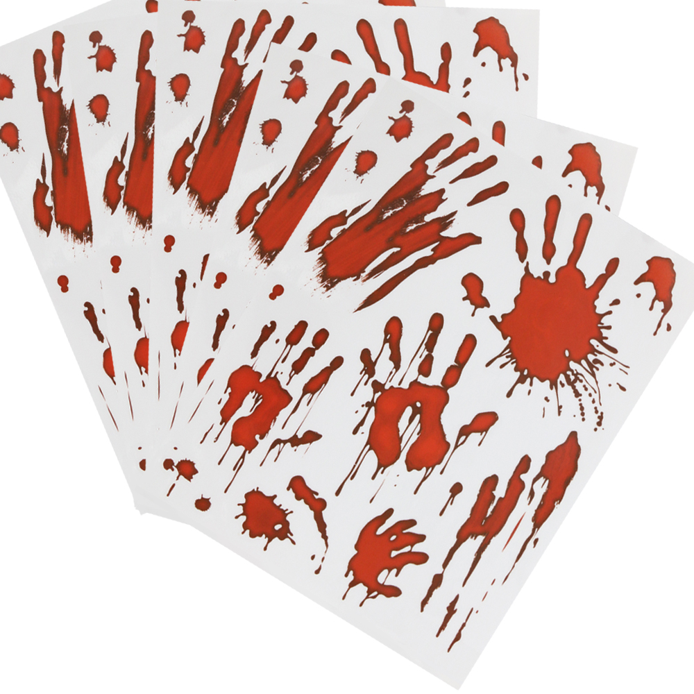 Bloody Handprint Stickers 5 Pieces