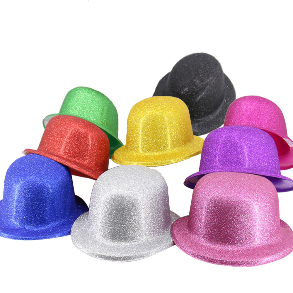 Pack of 8 Glitter Top Hats