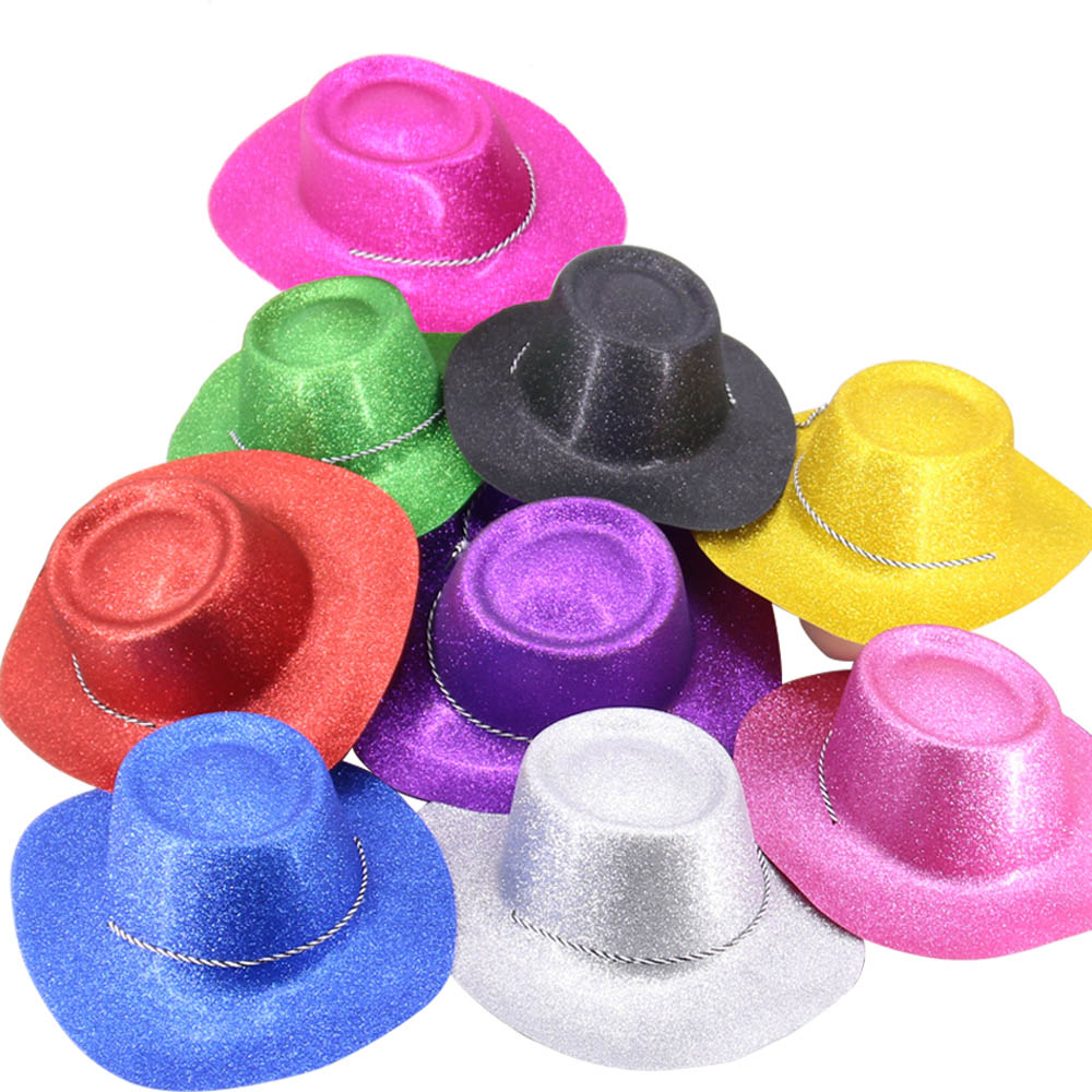 Pack of 12 Glitter Cowboy Hats